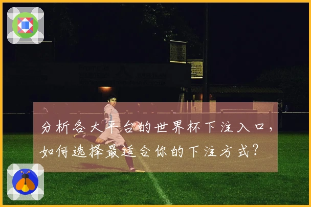 分析各大平台的世界杯下注入口，如何选择最适合你的下注方式？